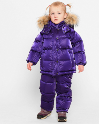 Фиолетовый зимний комбинезон для малышей 1-5 лет 43508, Цвет: Фиолетовый, Размер: 98