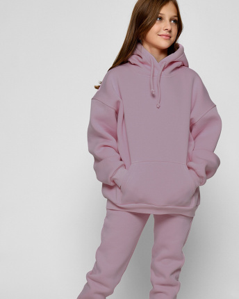 Подростковый спортивный костюм на флисе 56136, Цвет: Пудровый, Размер: 122, изображение 3