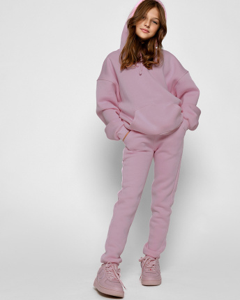 Подростковый спортивный костюм на флисе 56136, Цвет: Пудровый, Размер: 122, изображение 6