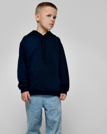Дитячий худі унісекс синього кольору 55706, Колір: Синій, Розмір: 122