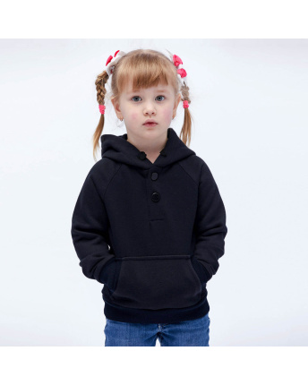 Дитячий темно-синій  худі без принта 32001, Колір: Темно-синій, Розмір: 92