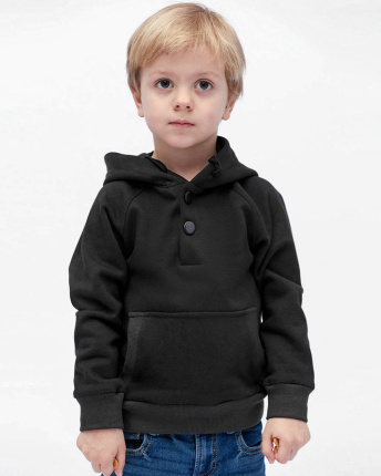 Дитячий графітовий  худі без принта 32002, Колір: Графіт, Розмір: 92