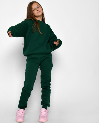 Подростковый костюм на флисе 52557, Цвет: Зеленый, Размер: 122