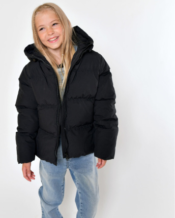 Детский зимний пуховик черного цвета 56045, Цвет: Черный, Размер: 122