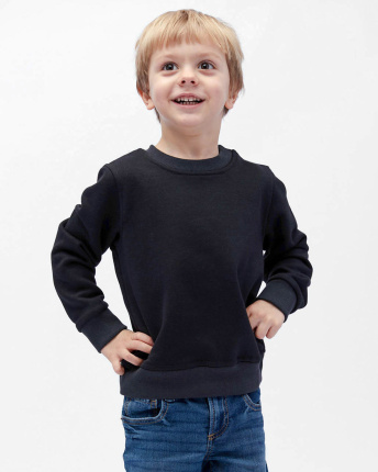 Дитячий однотонний світшот графітового кольору 31988, Колір: Графіт, Розмір: 92