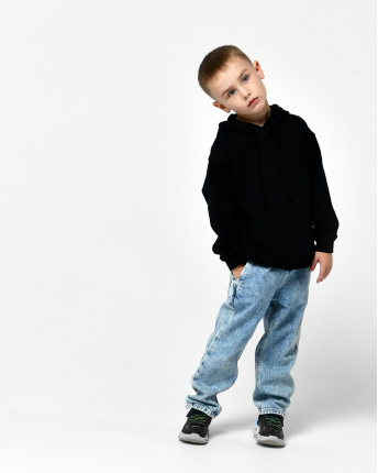 Детский худи с капюшоном цвет синий 38467, Цвет: Темно-синий, Размер: 104