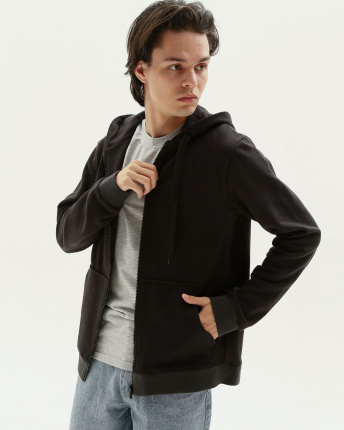 Мужская спортивная кофта на молнии, графит 31939, Цвет: Графит, Размер: M