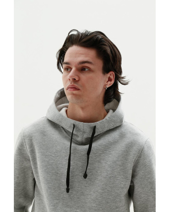 Мужское серое худи 29875, Цвет: Серый, Размер: M