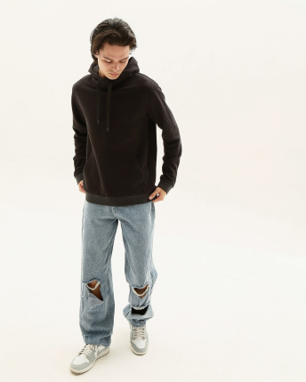 Мужское худи графитового цвета 31857, Цвет: Графит, Размер: S