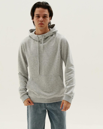 Мужское худи серого цвета 31859, Цвет: Серый, Размер: S