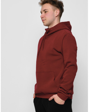 Мужской бордовый худи 29933, Цвет: Бордовый, Размер: XL