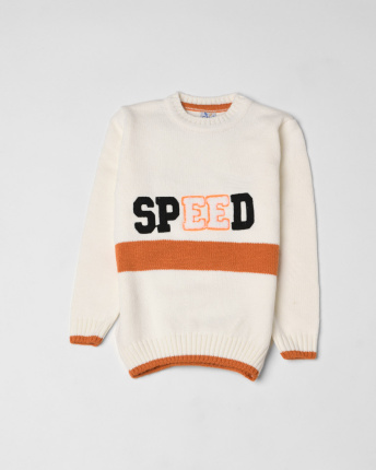 Детский свитер "SPEED" 53232, Цвет: Молочний, Размер: 122