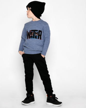 Детский свитер "Weather" цвета джинс. 53235, Цвет: Джинс, Размер: 110