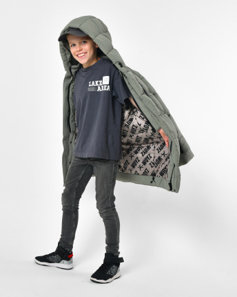 Длинный зимний зеленый пуховик с капюшоном для мальчика 56163, Цвет: Зеленый, Размер: 128, изображение 4