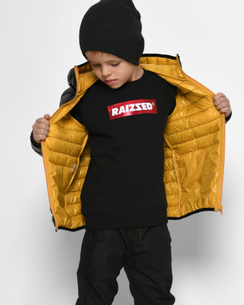 Чёрный подростковый свитшот с рисунком 52549, Цвет: Черный, Размер: 104