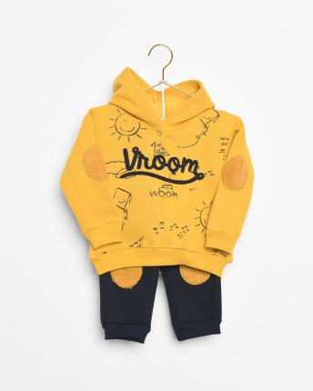 Костюм на флисе для малышей 53188, Цвет: Жёлтый, Размер: 74