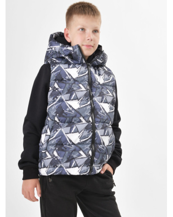 Детский яркий демисезонный жилет 55923, Цвет: Серый, Размер: 122