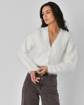 Кардиган Rica Rossa 50023-36 57119, Цвет: Молочний, Размер: ONE SIZE, изображение 3