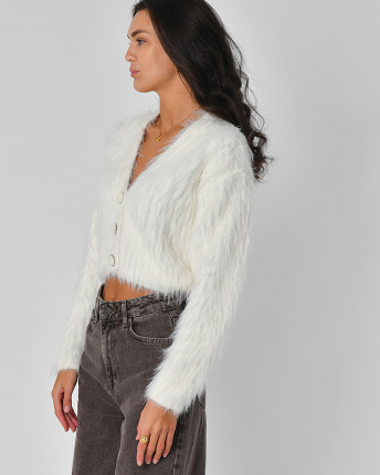 Кардиган Rica Rossa 50023-36 57119, Цвет: Молочний, Размер: ONE SIZE, изображение 4