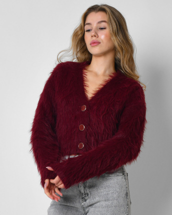 Кардиган Rica Rossa 50023-16 57120, Цвет: Бордовый, Размер: ONE SIZE