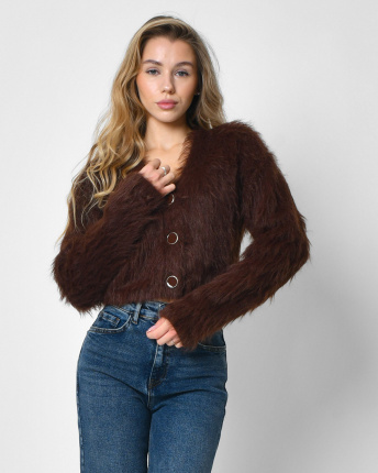 Кардиган Rica Rossa 50023-26 57156, Цвет: Коричневый, Размер: ONE SIZE