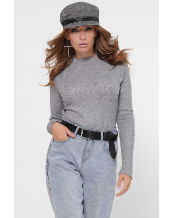 Женское трикотажное боди с длинным рукавом 36265, Цвет: Серый, Размер: XS