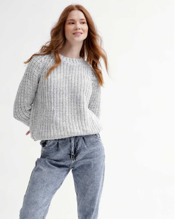 Жіночий сірий светр 55758, Колір: Сірий, Розмір: ONE SIZE