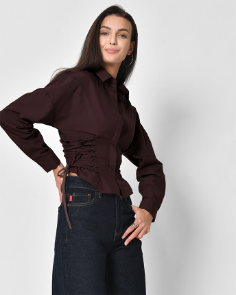 Рубашка Rica Rossa 70004-16 57124, Цвет: Бордовый, Размер: S, изображение 2