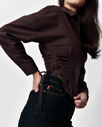 Рубашка Rica Rossa 70004-16 57124, Цвет: Бордовый, Размер: S, изображение 4