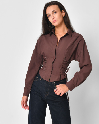 Рубашка Rica Rossa 70004-26 57125, Цвет: Коричневый, Размер: S, изображение 2