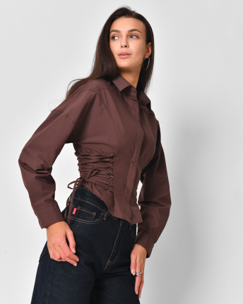 Рубашка Rica Rossa 70004-26 57125, Цвет: Коричневый, Размер: S, изображение 3