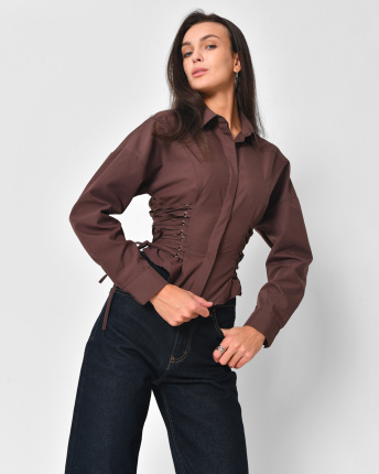 Рубашка Rica Rossa 70004-26 57125, Цвет: Коричневый, Размер: S, изображение 4