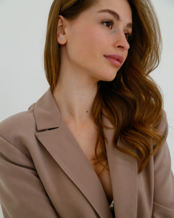 Женский бежевый костюм из пиджака и мини-юбки 56180, Цвет: Бежевый, Размер: XS, изображение 11