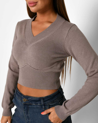 Женский пуловер капучино 51162, Цвет: Капучино, Размер: ONE SIZE