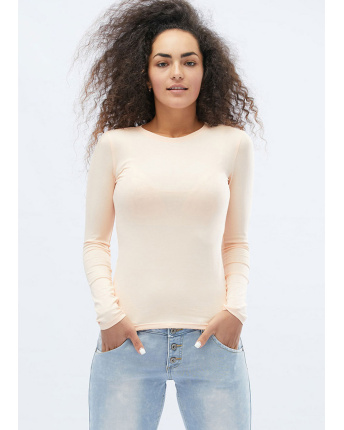 Женский персиковый лонгслив 32135, Цвет: Персиковий, Размер: S