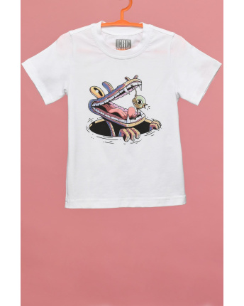 Дитяча футболка Standart з принтом крокодил 34477, Колір: Білий, Розмір: 92