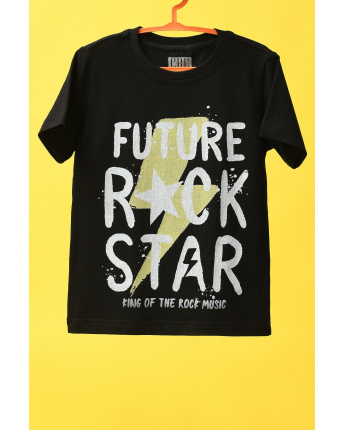 Детская футболка Standart з принтом Future Rock Star 34483, Цвет: Черный, Размер: 110