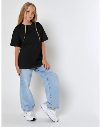 Дитяча повсякденна футболка Premium, чорний 55886, Колір: Чорний, Розмір: 140