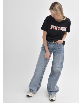 Черная женская футболка Standart "NewYork" 57934, Цвет: Черный, Размер: S