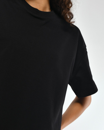 Футболка женская Premium oversize CRC FP-140-8 57825, Цвет: Черный, Размер: S, изображение 7