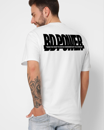 Футболка мужская с принтом  CRC 16002-3 BD Power 56319, Цвет: Белый, Размер: S