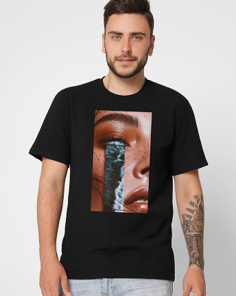 Футболка мужская с принтом  CRC 16004-8 Cry Baby 56324, Цвет: Черный, Размер: S