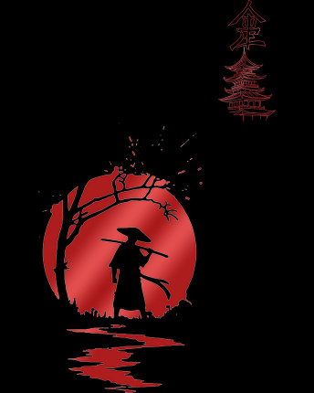 Жіноча чорна футболка з принтом Sun Samurai 58011, Колір: Чорний, Розмір: XS, зображення 3