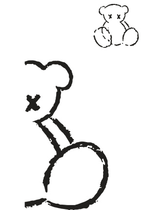 Футболка чоловіча з принтом  CRC 16059-3 Teddy Bear 57083, Колір: Білий, Розмір: S, зображення 3