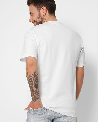 Футболка чоловіча з принтом  CRC 16062-3 Zipper 57088, Колір: Білий, Розмір: M, зображення 2