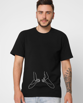 Футболка мужская с принтом  CRC 16055-8 Sex Pose 57079, Цвет: Черный, Размер: S