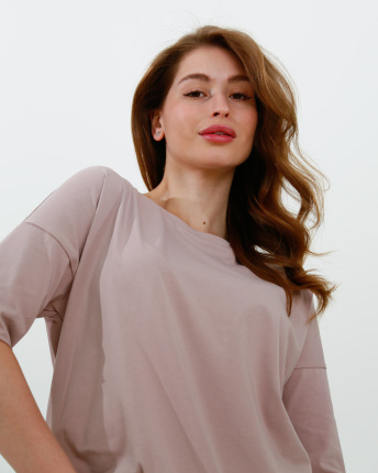 Женская длинная футболка Standart, розовый 57870, Цвет: Светло-розовый, Размер: XS