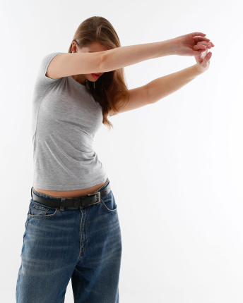 Футболка жіноча базова Standart CRC FS-201-4 57831, Колір: Сірий, Розмір: XS