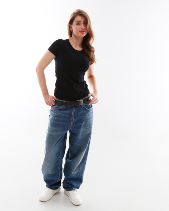 Футболка жіноча базова Standart CRC FS-201-8 57832, Колір: Чорний, Розмір: XS