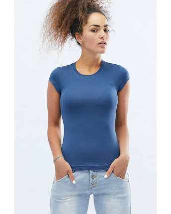 Футболка жіноча базова Standart CRC FS-215-35 57839, Колір: Джинс, Розмір: L